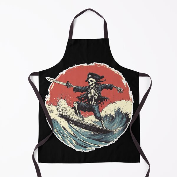 Item preview, Pirate skeleton surfing a wave with his sword designed and sold by Reklama Studio.