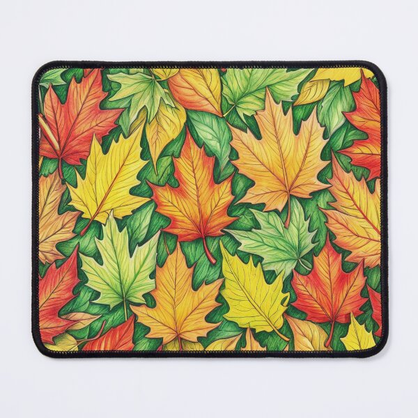 Item preview, Pattern with Colorful Maple Leaves, Capturing the Essence of Nature's Seasons. designed and sold by twisted-dot.