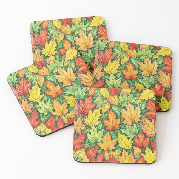 Item preview, Pattern with Colorful Maple Leaves, Capturing the Essence of Nature's Seasons.  designed and sold by twisted-dot.