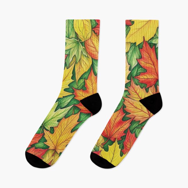 Item preview, Pattern with Colorful Maple Leaves, Capturing the Essence of Nature's Seasons.  designed and sold by twisted-dot.