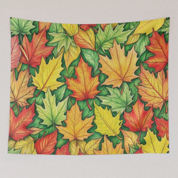Item preview, Pattern with Colorful Maple Leaves, Capturing the Essence of Nature's Seasons.  designed and sold by twisted-dot.