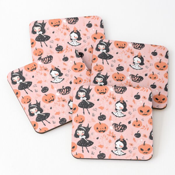 Item preview, Halloween Cuties Pink Pattern designed and sold by Wisdi.