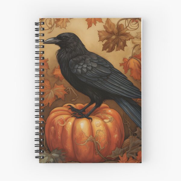 Item preview, Halloween Raven with Pumpkin designed and sold by Marina3333.