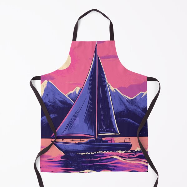 Item preview, Sailboat at sunrise with ocean and mountains designed and sold by Reklama Studio.