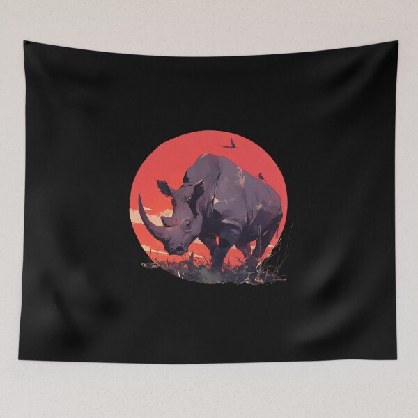 Item preview, Black Rhino // endangered animals // black rhinoceros // Africa  designed and sold by SMARTKIT  DESIGNAGENCY.