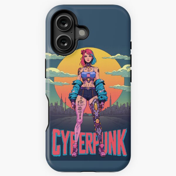 Vista previa del artículo con la obra «Ciberpunk, Mox, puesta de sol, futurista», diseñado y vendido por Smash-420.