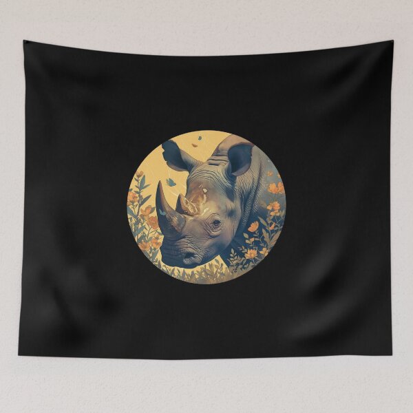 Item preview, Black Rhino // endangered animals // black rhinoceros // Africa  designed and sold by SMARTKIT  DESIGNAGENCY.
