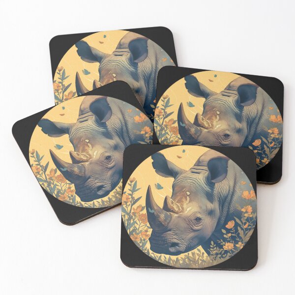 Item preview, Black Rhino // endangered animals // black rhinoceros // Africa  designed and sold by SMARTKIT  DESIGNAGENCY.