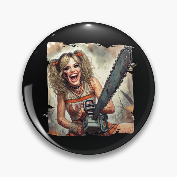 Item preview, Bloody Cheerleader with Chainsaw – Perfect for Halloween designed and sold by Hungry-Murphy.