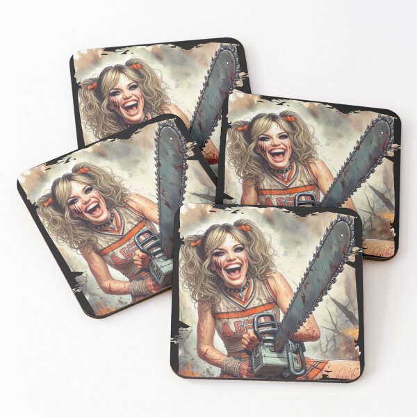 Item preview, Bloody Cheerleader with Chainsaw – Perfect for Halloween designed and sold by Hungry-Murphy.