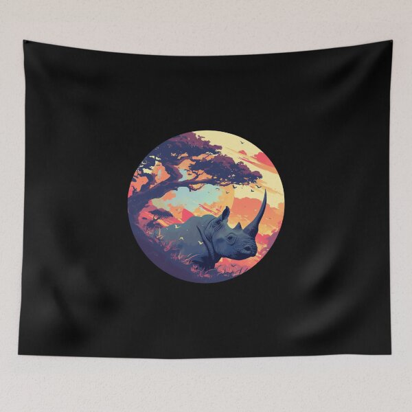 Item preview, Black Rhino // endangered animals // black rhinoceros // Africa  designed and sold by SMARTKIT  DESIGNAGENCY.