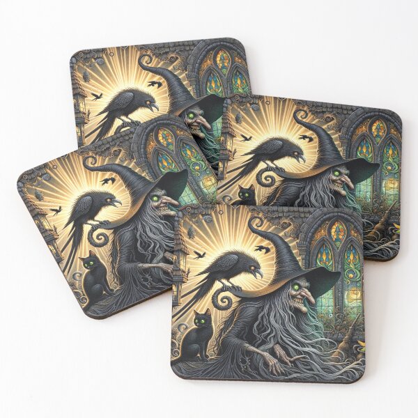 Item preview, Halloween - Twilight Witch and her Shadow Creatures designed and sold by LegademaArt.