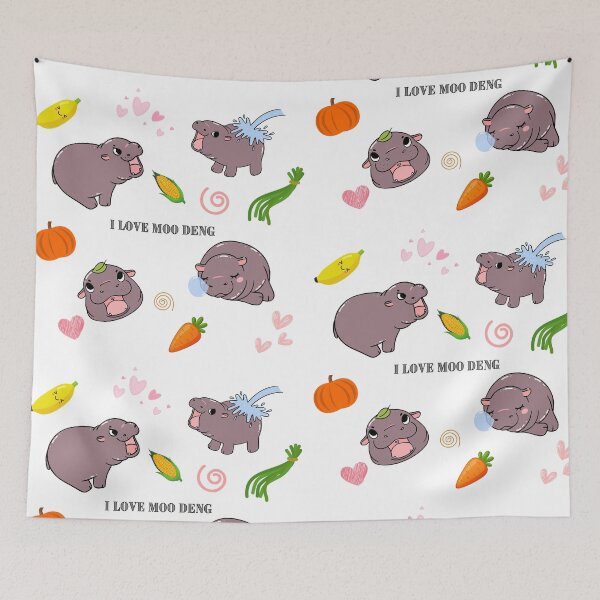 Item preview, Pygmy Hippo Moo Deng designed and sold by KriszDesign.