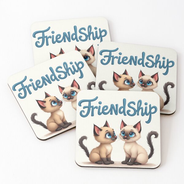 Item preview, Friendship inspirational Siamese Kittens designed and sold by InkExpression.