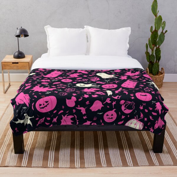 Item preview, Cute Pink and Black Halloween Pattern designed and sold by Wisdi.