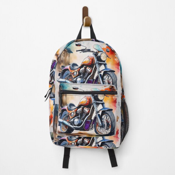 Artikelvorschau, Lebendige Aquarell-Motorradkunst entworfen und verkauft von RaiyaTees.