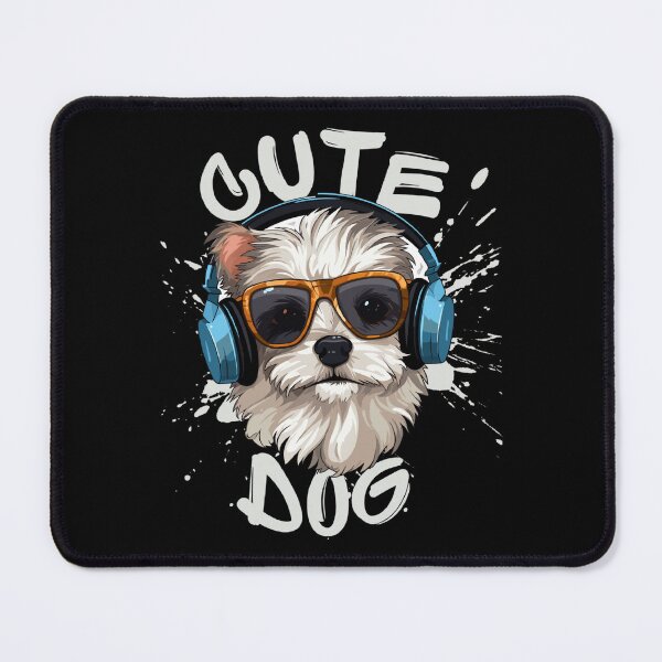 Item preview, Cute Dog Headphones Graphic Music Lover  designed and sold by OMG Outfits .