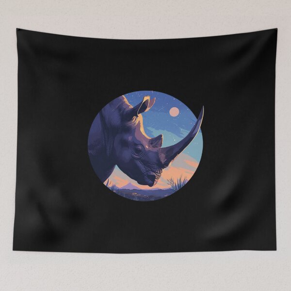 Item preview, Black Rhino // endangered animals // black rhinoceros // Africa  designed and sold by SMARTKIT  DESIGNAGENCY.