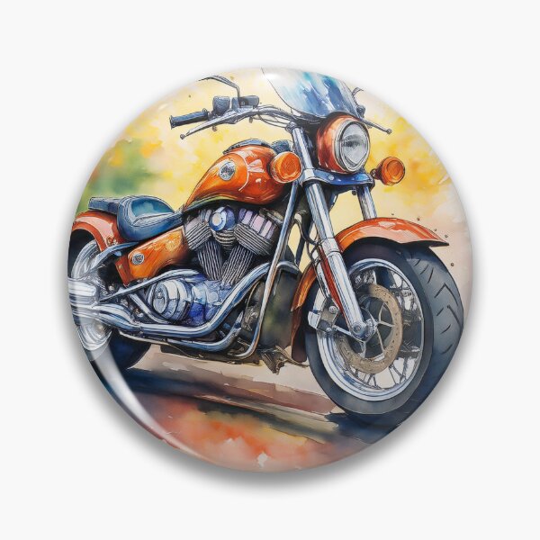 Item preview, Vibrant Retro Motorcycle Art designed and sold by RaiyaTees.