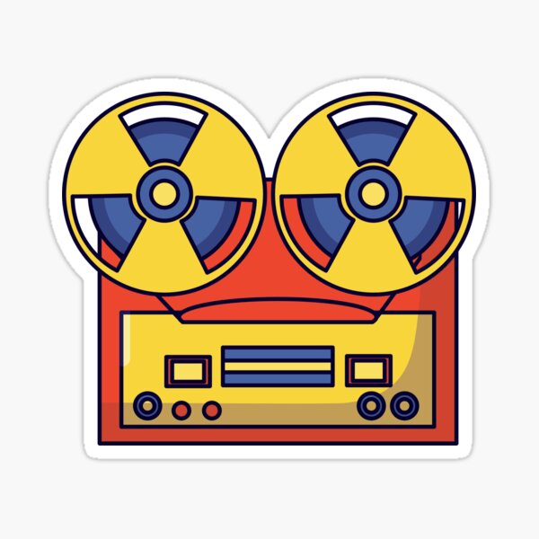 Vintage Reel to Reel Tape Deck Recorder Sticker