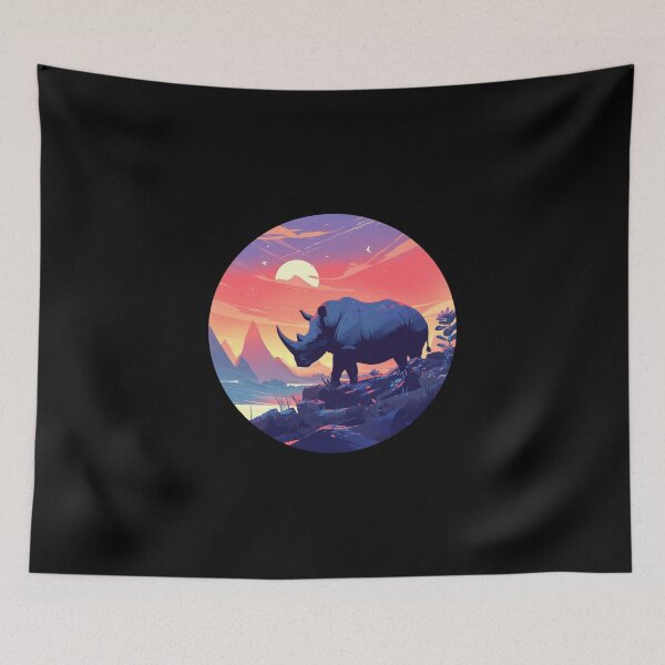 Item preview, Black Rhino // endangered animals // black rhinoceros // Africa  designed and sold by SMARTKIT  DESIGNAGENCY.