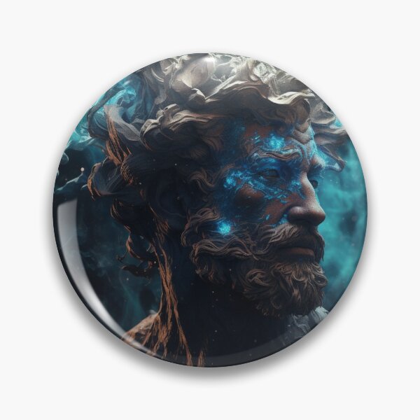 Artikelvorschau, Zeitgenössisches griechisches Gottportrait, Mythologie inspirierte digitale Illustration, Mythischer Kunstdruck, hellenisches Gottheitsdekor entworfen und verkauft von SanchezMiami.