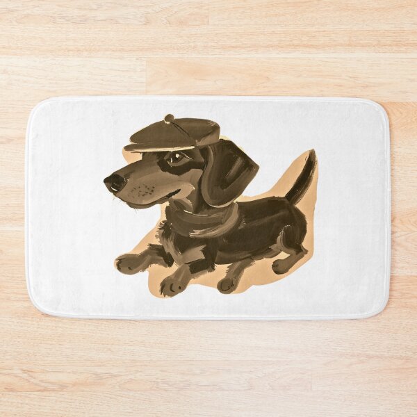 Item preview, vintage dachshund with a beret designed and sold by Jessystile.