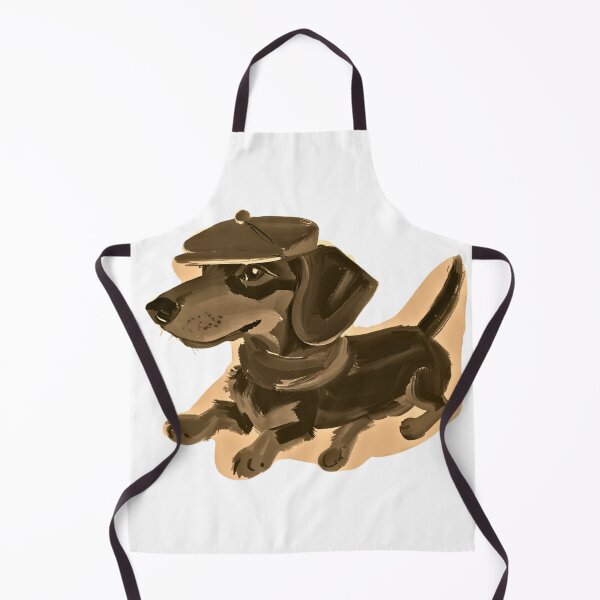 Item preview, vintage dachshund with a beret designed and sold by Jessystile.