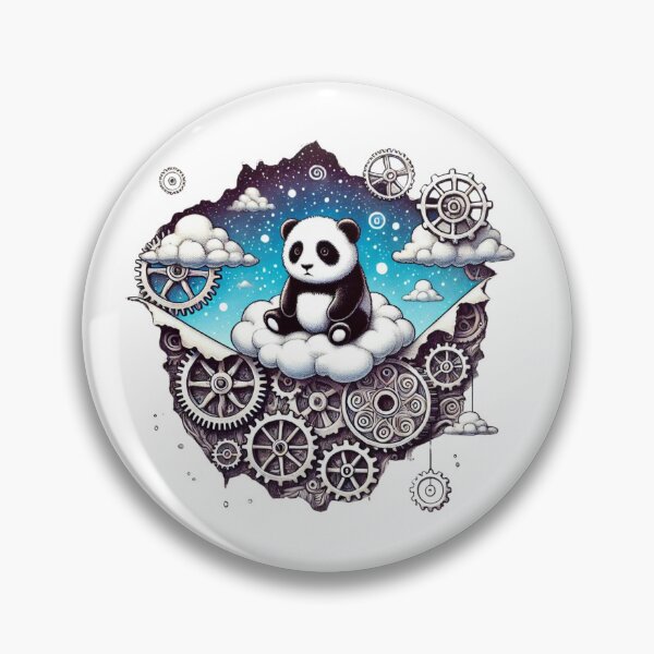 Item preview, Panda in Dreamy Gearland designed and sold by MaximumCutewaii.