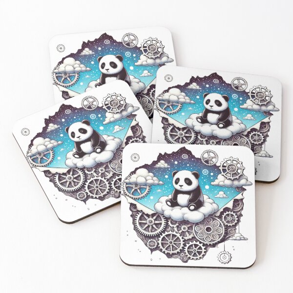 Item preview, Panda in Dreamy Gearland designed and sold by MaximumCutewaii.