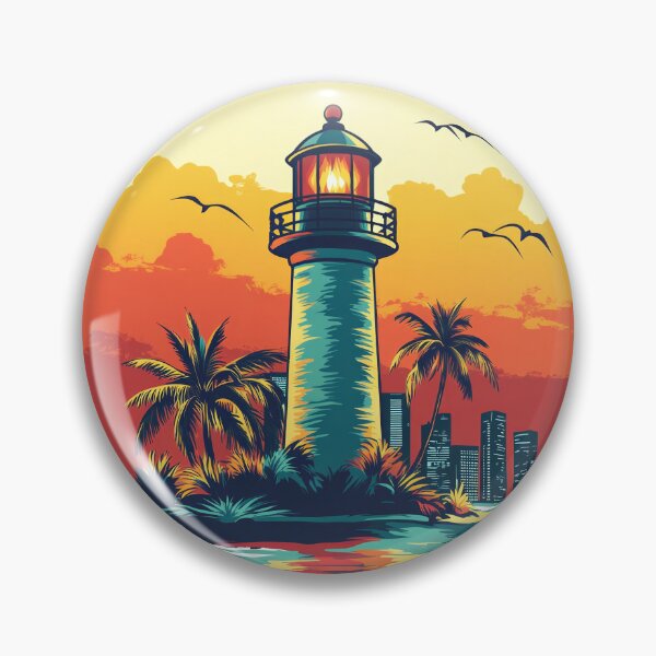 Item preview, Tropical lighthouse with miami designed and sold by Reklama Studio.