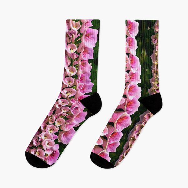 Item preview, A delicate repeating pattern of soft pink and lavender Foxglove flowers designed and sold by Tchoice.