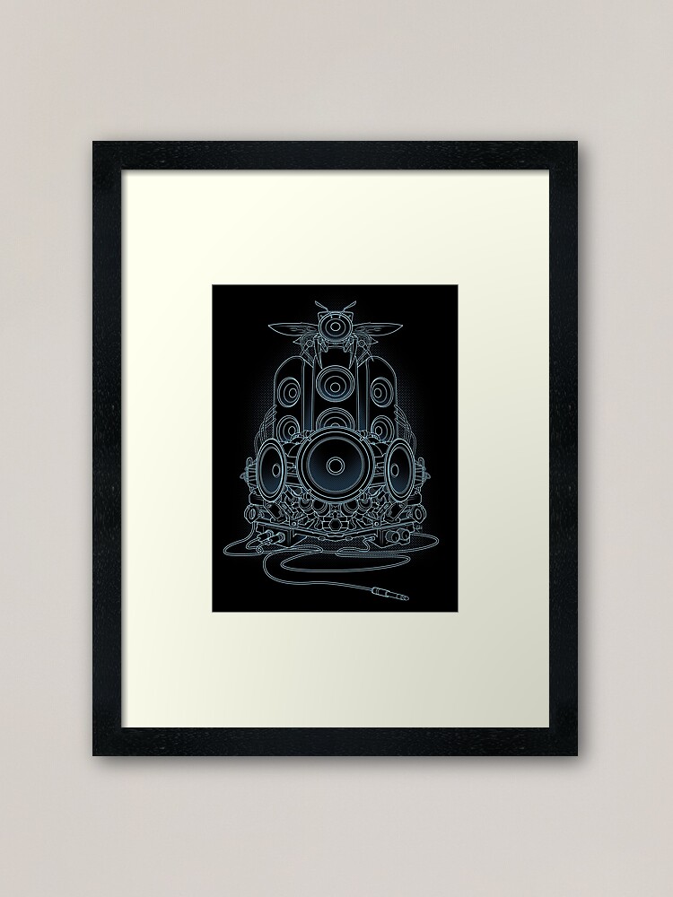 Thumbnail 1 of 7, Framed Art Print, AudioHIve - Electric designed and sold by Resisto.