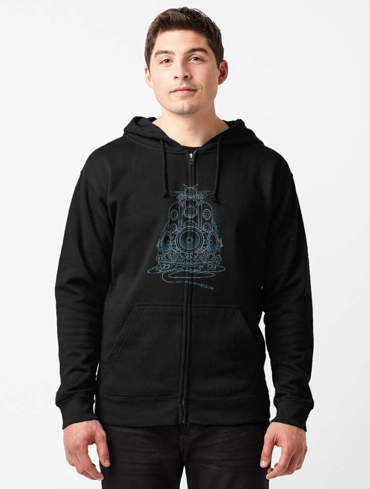 Thumbnail 1 of 5, Zipped Hoodie, AudioHIve - Electric designed and sold by Resisto.