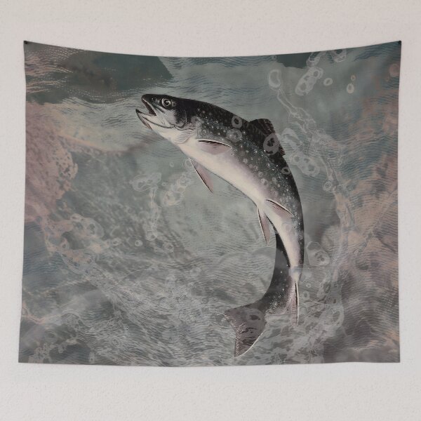 Item preview, Salmon Fish Aquatic Ocean River Digital Art designed and sold by SoulscapeStudio.