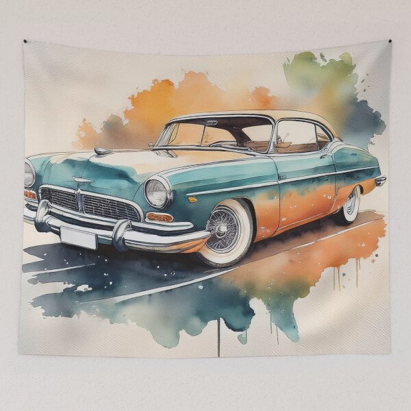Item preview, Classic Car Watercolour Style Illustration designed and sold by RaiyaTees.
