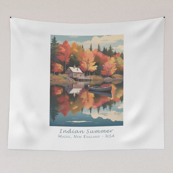 Item preview, Indian Summer - Retro Vintage Travel Poster for Nature Lovers designed and sold by pod24.