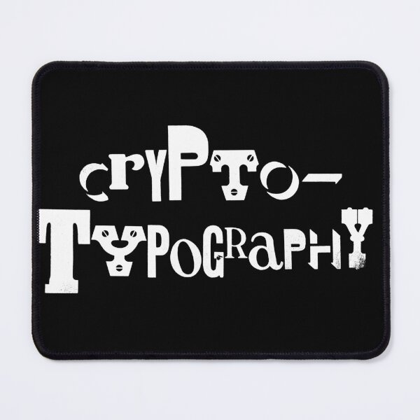 Item preview, Cryptotypography (white) designed and sold by ArthurDurkeeArt.