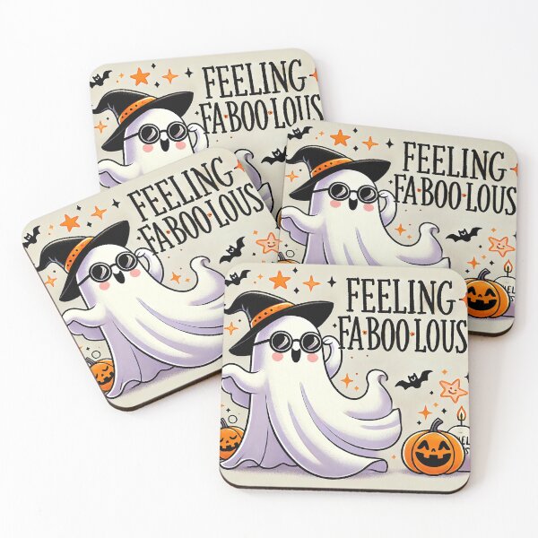 Item preview, Feeling fa-BOO-lous! Ghost kawaii spooky halloween scary friendly fear designed and sold by headlessdreamer.