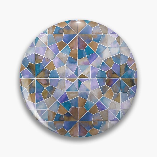 Item preview, Islamic Geometry in Watercolor blue designed and sold by GinColorist.