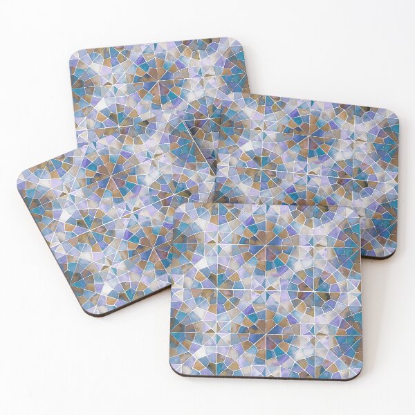 Item preview, Islamic Geometry in Watercolor blue designed and sold by GinColorist.