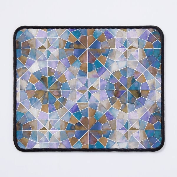 Item preview, Islamic Geometry in Watercolor blue designed and sold by GinColorist.
