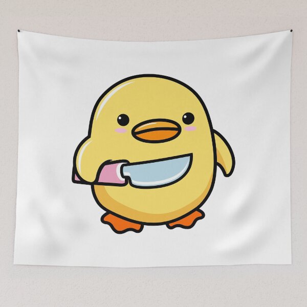 Item preview, Cute Duck With Knife Meme designed and sold by PulpTrends.
