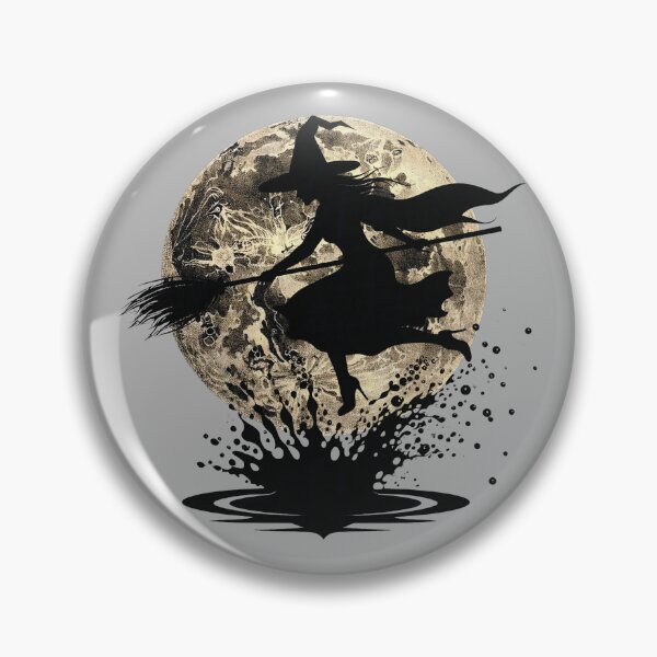 Item preview,  Witch on a broom. Moon. designed and sold by MagelliShop.