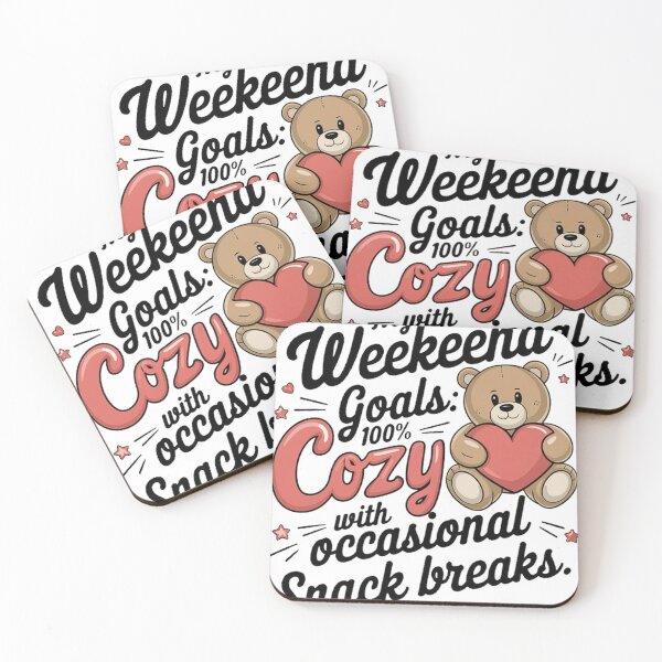Item preview, My Weekend Goals 100% Cozy with occasional Snack breaks designed and sold by MonkiFlipp.