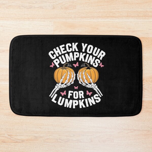 Item preview, Check Your Pumpkins Breast Cancer Awareness Halloween designed and sold by HeadTurningArt.