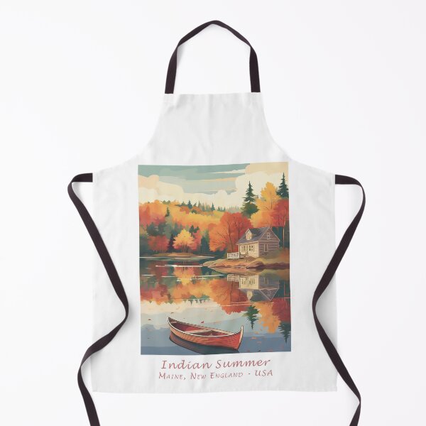 Item preview, Indian Summer in Maine New England - Vintage travel poster in autumn style designed and sold by pod24.