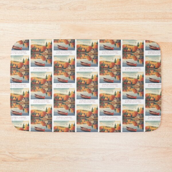 Item preview, Indian Summer in Maine New England - Vintage travel poster in autumn style designed and sold by pod24.