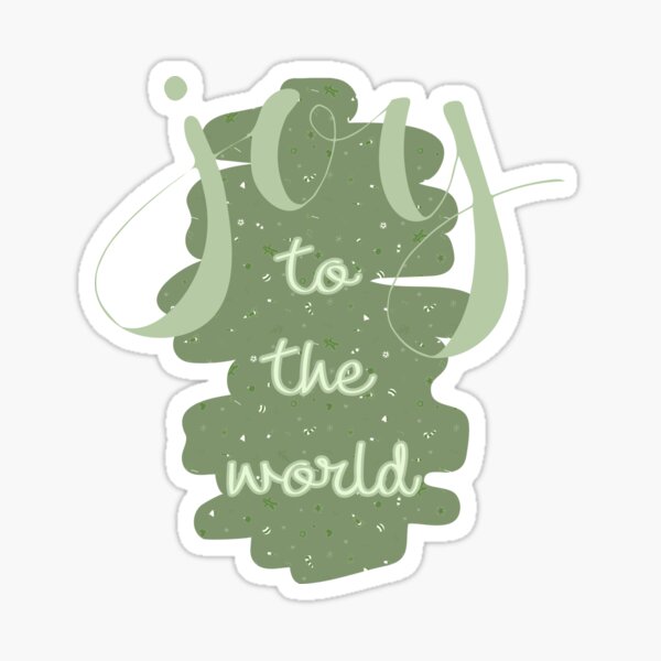 Item preview, Joy to the world - aesthetic cursive green Christmas designed and sold by Smitzprints.