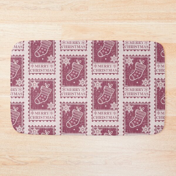 Item preview, Christmas stocking,  Christmas stocking, stamp with a Christmas star, Merry Christmas, Christmas tree,  reindeer, stamp with Santa Claus, Santa Claus designed and sold by PRYMULLART.